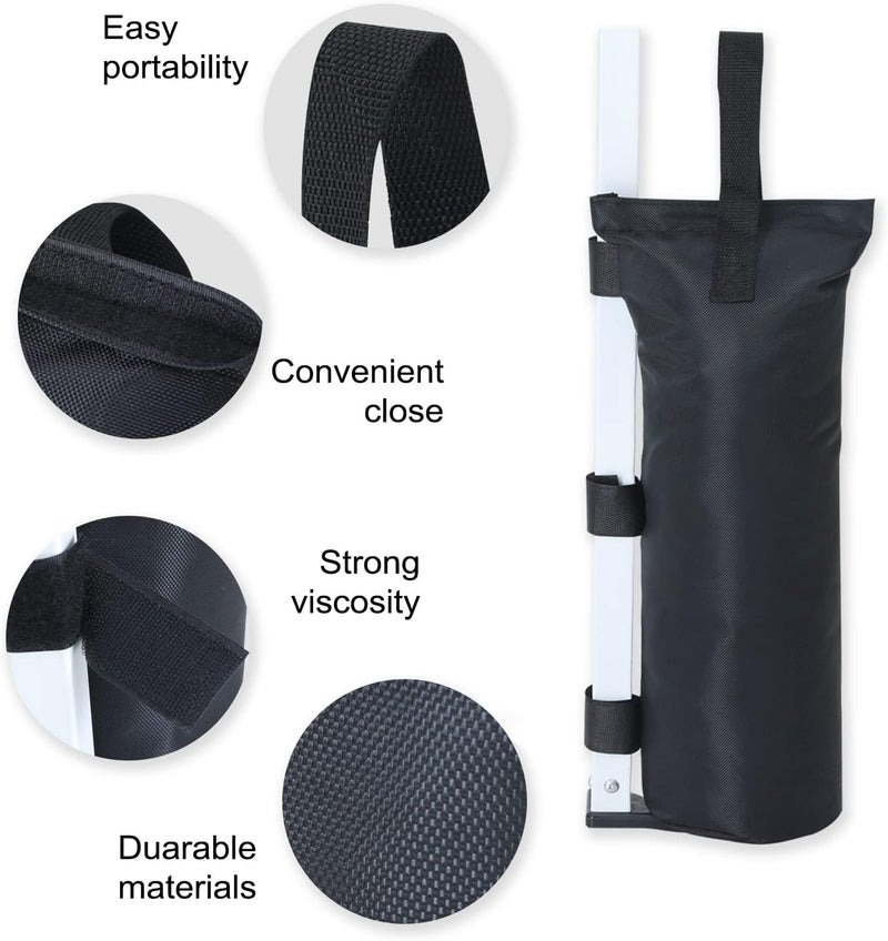 COOSHADE Canopy Tent Sand Bags Gazebo Weights Bags,4 Pack,Black,112LBS - Image 2